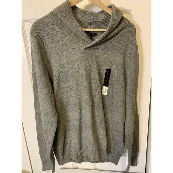 New Marc Anthony‎ Men’s Sz XL Cowl Neck Dark Gray Sweater - Picture 3 of 7